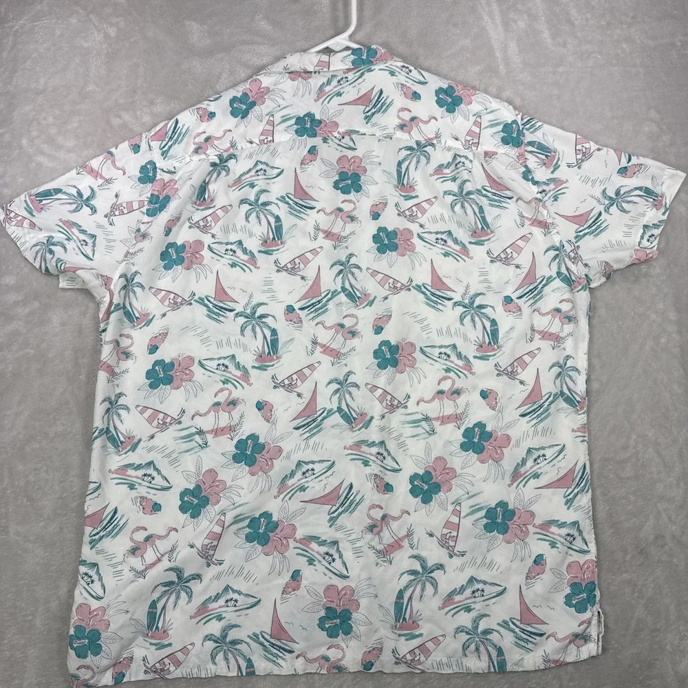 Chubbies Shirt Mens XXL Hawaiian Floral Tropical Short Sleeve Button Up Rayon